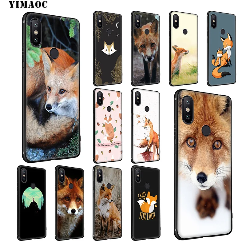 YIMAOC Cute Fox Soft Silicone Case for Xiaomi Redmi 7A Note 7 6 6A 5 4 4X 4A 5A S2 Plus K20 Pro Lite |