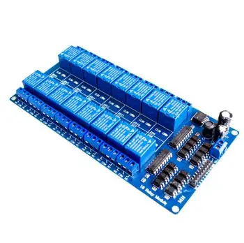 

5pcs/lot 12V 16 Channel Relay Module Interface Board For PIC ARM DSP PLC W/Optocoupler Protection LM2576 Power