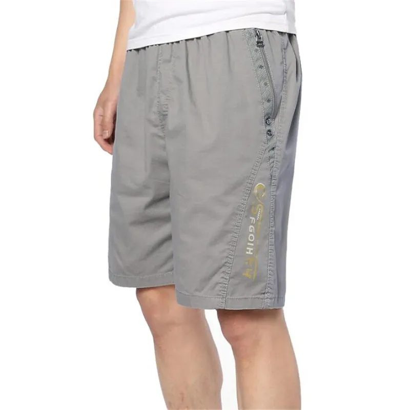 Большие размеры шорты летние карман молния мотня для мужчин Короткие повседневные свободные по колено мужские карго пляжные многоцветные A5455