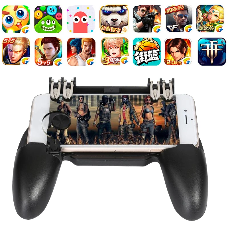 

PUBG Mobile Gamepad Joystick Metal L1 R1 Trigger Game Shooter Controller for IPhone Android Phone Mobile Gaming Gamepad