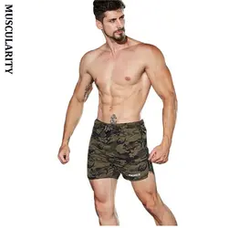Мускулярные летние высококачественные компрессионные быстросохнущие шорты мужские спортивные штаны для бега пикантный зауженный