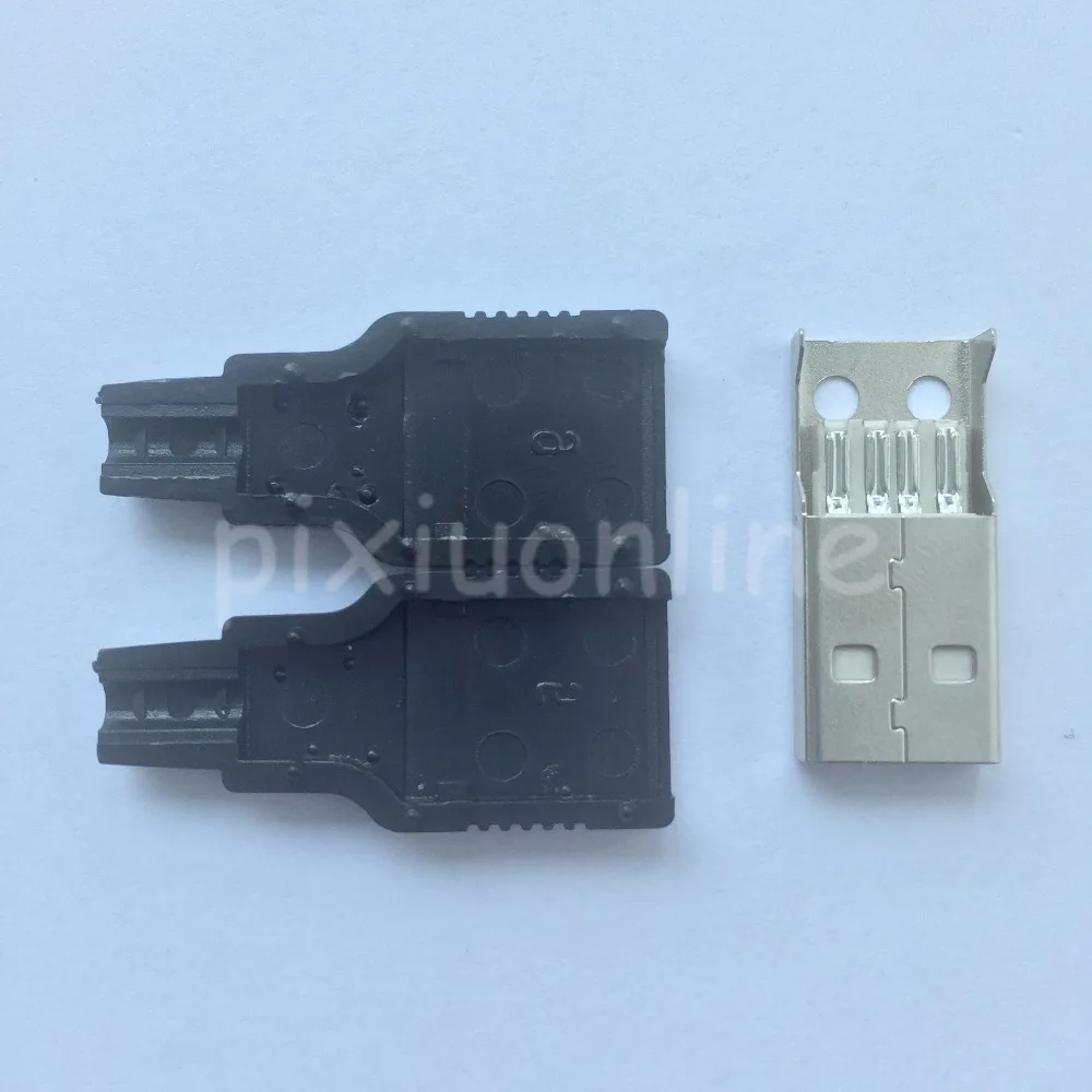 10 шт. G41Y USB Мужской 4Pin тип разъем с пластиковой крышкой для подключения данных интерфейс зарядки в потере США