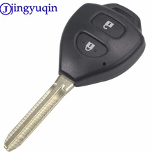 jingyuqin 2 Button Uncut Replacement Plastic Remote Blank Keys For Toyota Corolla RAV4 Toy43 Blade Shell Cover Case