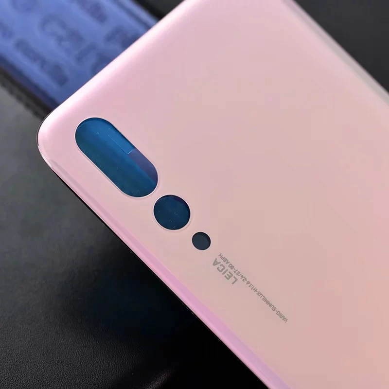 P20Pro корпус для huawei P20 Pro стеклянная задняя крышка батарейного отсека Запасные части чехол - Цвет: Розовый