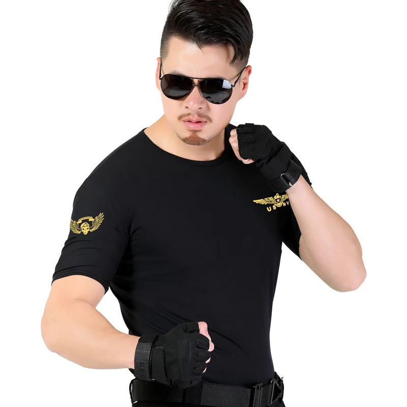 

101 Airborne Division T Shirt Polices Military Tactical Combat T Shirt SWAT Clothes US Army Tee shirt Short-sleeve Crossfit Tees