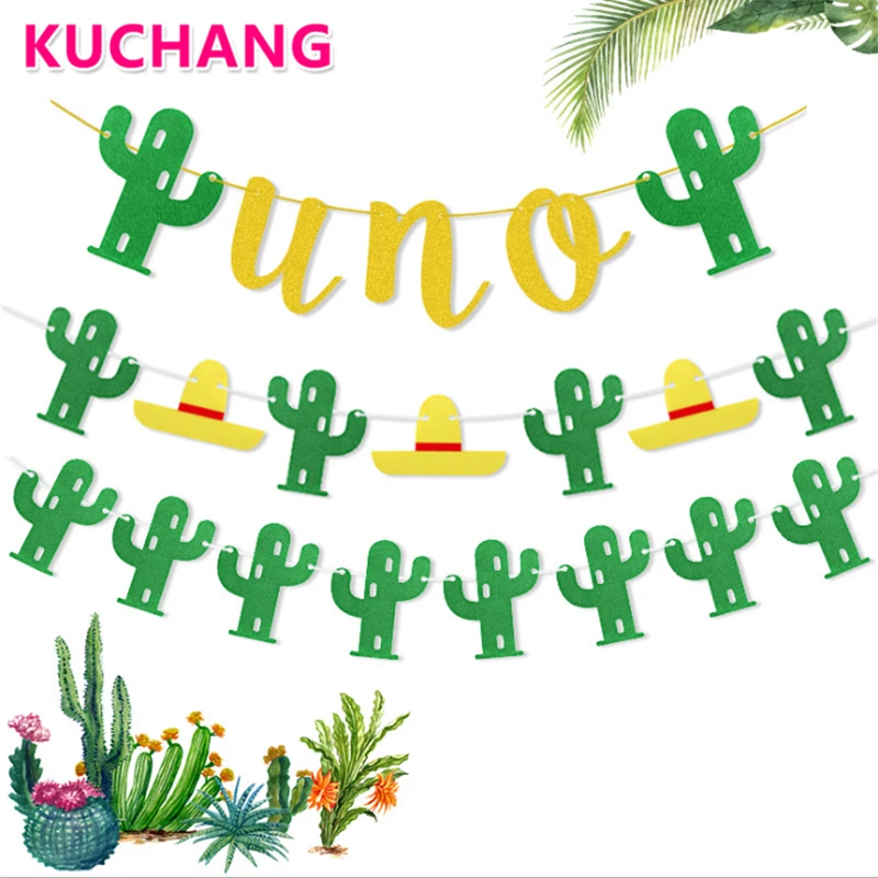 Cactus Banner Cactus Party Decorations Happy Birthday Banner