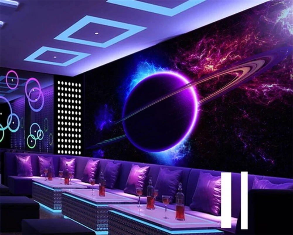 

Beibehang Custom Photo 3d Wallpaper Mural KTV Bar Cosmic Planet Earth Tooling Wall mural wallpaper for walls 3 d papel de parede