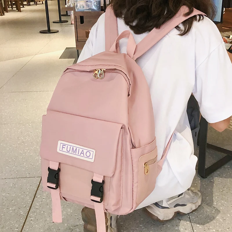 Cute Waterproof Buckle Backpack Women Fashion School Bags For Teenage Girls Nylon Backpack Harajuku Female Bag Ladies Luxury new