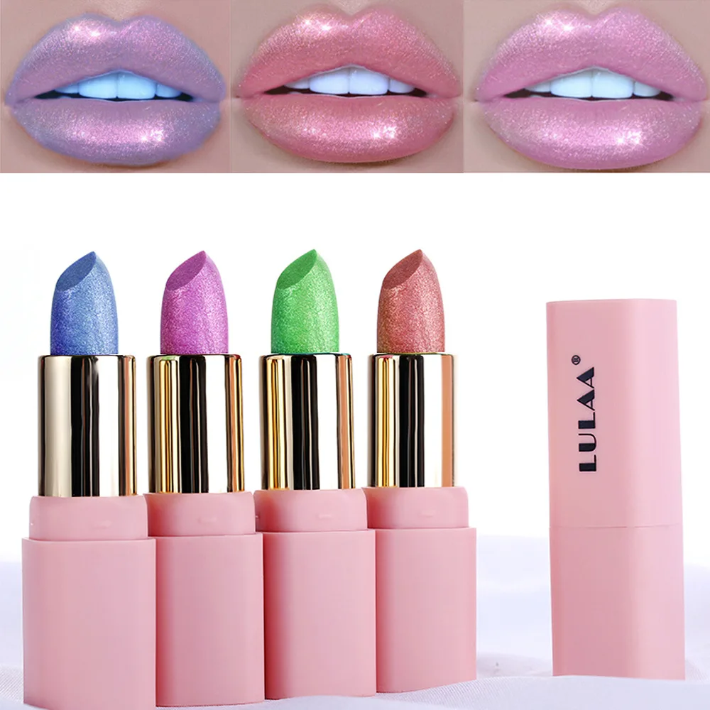 

Matte lipstick easy to apply lasting waterproof lipstick 8 color rose gold metal lipstick shiny lipstick beauty cosmetics