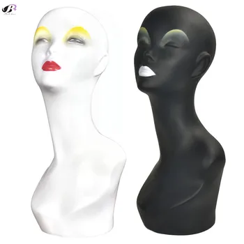 

Female Wig Stand mannequin Manikin head make up Model Wig Cap Jewelry Hat Display Holder Stand Black White Color Training Head