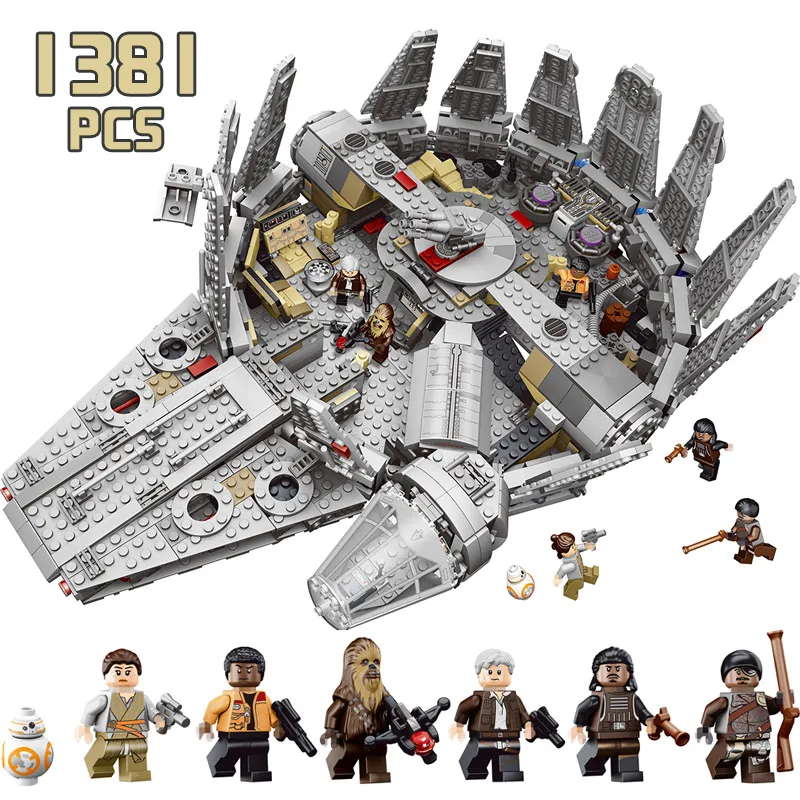 

Star Set Wars The Force Awakens Compatible LegoINGLYS 75105 Millennium Falcon Figures Model Building Blocks 79211 Toys For Boys