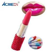 ACMECN 6 шт./лот губная помада в виде шариковой ручки Косметика, подарочная для школьников милые ювелирные изделия продвижение подарок горный хрусталь шариковые ручки