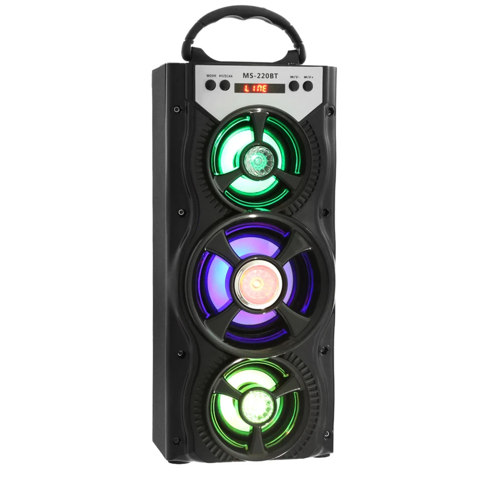 Excelvan MS 220BT Портативный беспроводной Bluetooth динамик 10 Вт fm радио AUX с аккумулятором