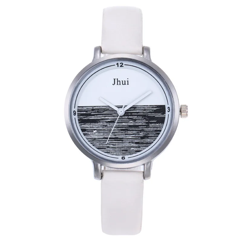 Jhui Women's Fashion Leather Strap Analog Quartz Glass Mirror Watches Jhui Women's Fashion Leather Strap Analog Quartz Glass Mirror Watches