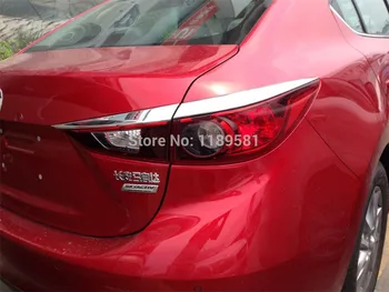 

For Mazda 3 M3 Axela sedan(4DR) 2014 2015 2016 ABS Chrome Tail light Cover Trim !
