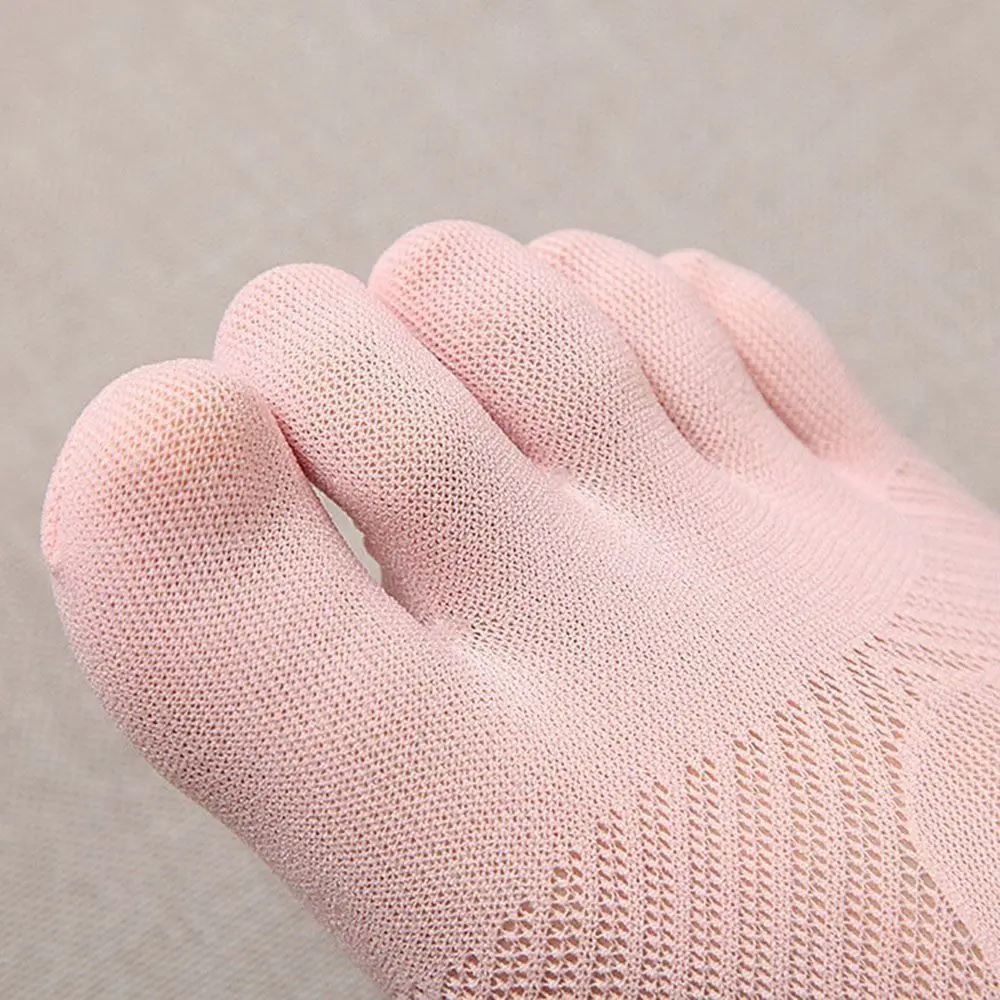 1 Pir женские летние короткие однотонные нескользящие носки с пятью пальцами для девушек