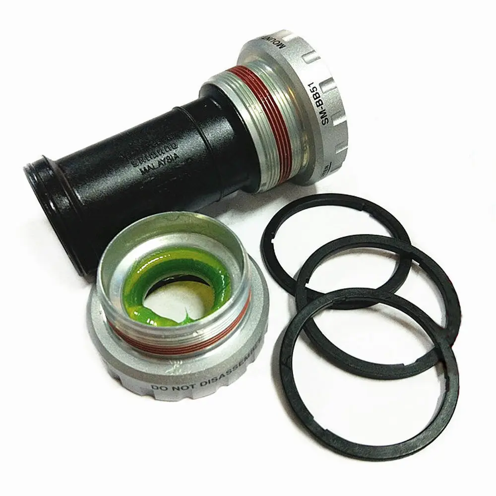 Комплект нижнего кронштейна Shimano для чашек с креплением на дно 68/73 мм BSA Deore SLX XT BB51