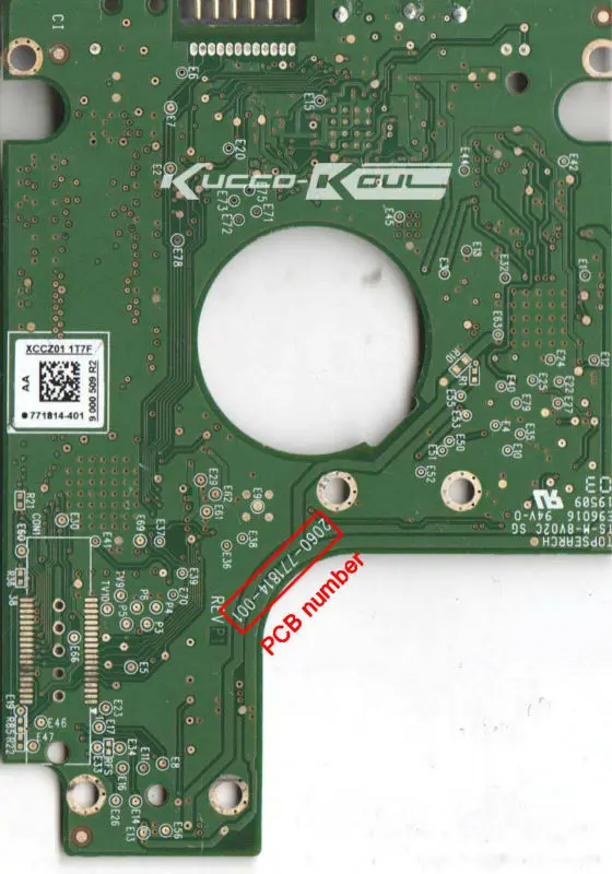 

HDD PCB logic board 2060-771814-001 REV A/P1 for WD 2.5 USB hard drive repair data recovery