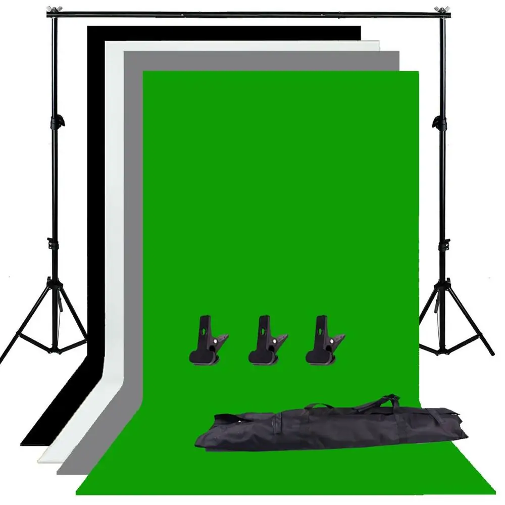 Регулируемая подставка для фотостудии ZUOCHEN 1 6x3 м черный/белый/зеленый/серый|Фон