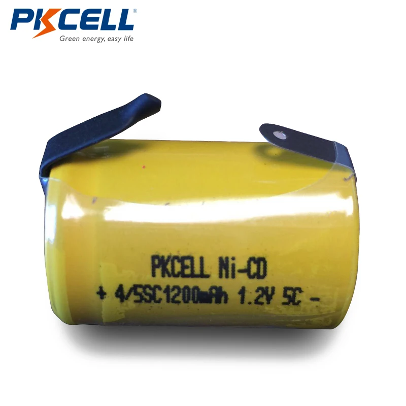 4 шт PKCELL 4/5sc 1,2 v 1200mah nicd батареи 4/5 sub c NI-CD Аккумуляторы для промышленности с плоской верхней частью с вкладками для бритья