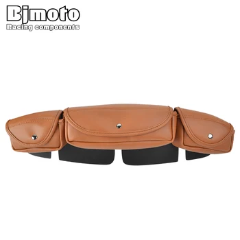 

Motorcycle Windshield Bag Saddle Debris Bag 3 Pouch Pocket Fairing For Harley 1996-2013
