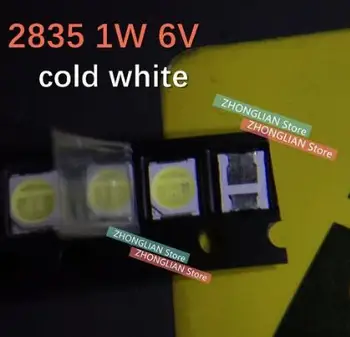 

2000PCS/Lot 3528 LED 1W 6V 2835 3528 LCD TV backlight lamp bulb cold white 96LM