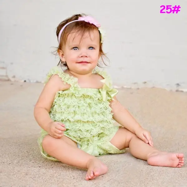 green baby romper