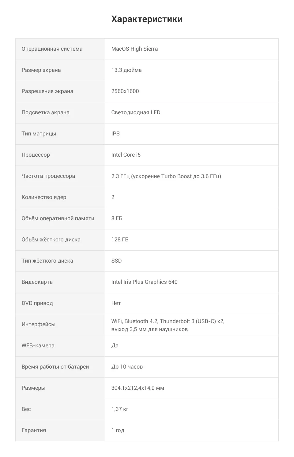 Ноутбук Apple MacBook Pro 13" Dual-Core i5, 2.3 ГГц / 8 ГБ / 128 ГБ