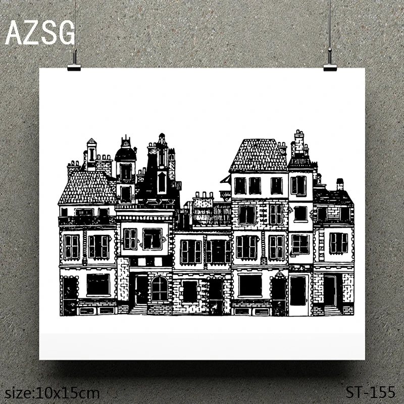 

AZSG Magnificent building Clear Stamps/seal for DIY Scrapbooking/Card Making/Photo Album Decoration Supplies