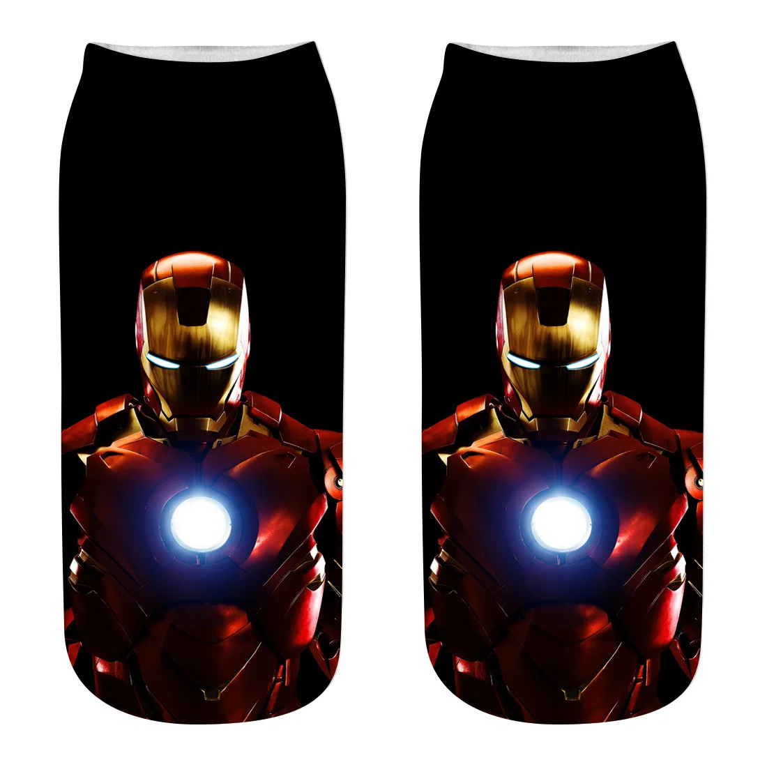 Calcetines cortos con estampado 3D para niños, Capitán América, Iron Man, barco para adultos, spiderman, dibujos animados, vengadores