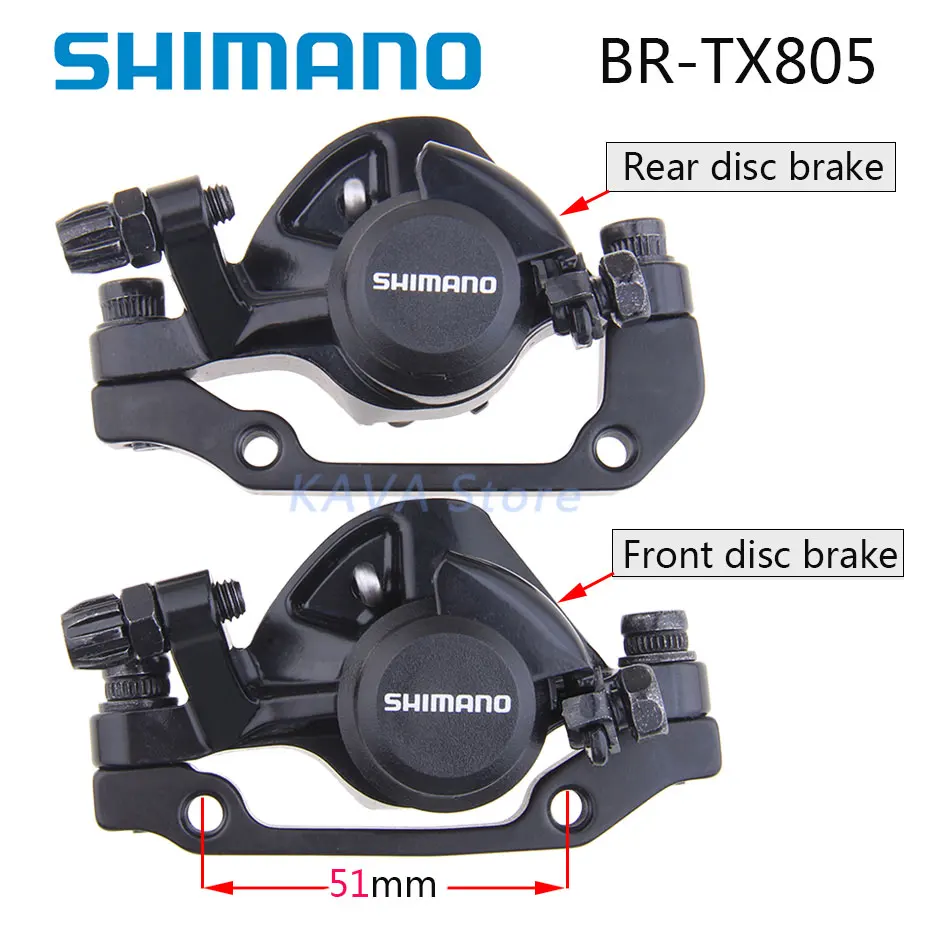 Shimano Tourney BR-TX805 Disc Brake Caliper with Resin Pads Front or Rear