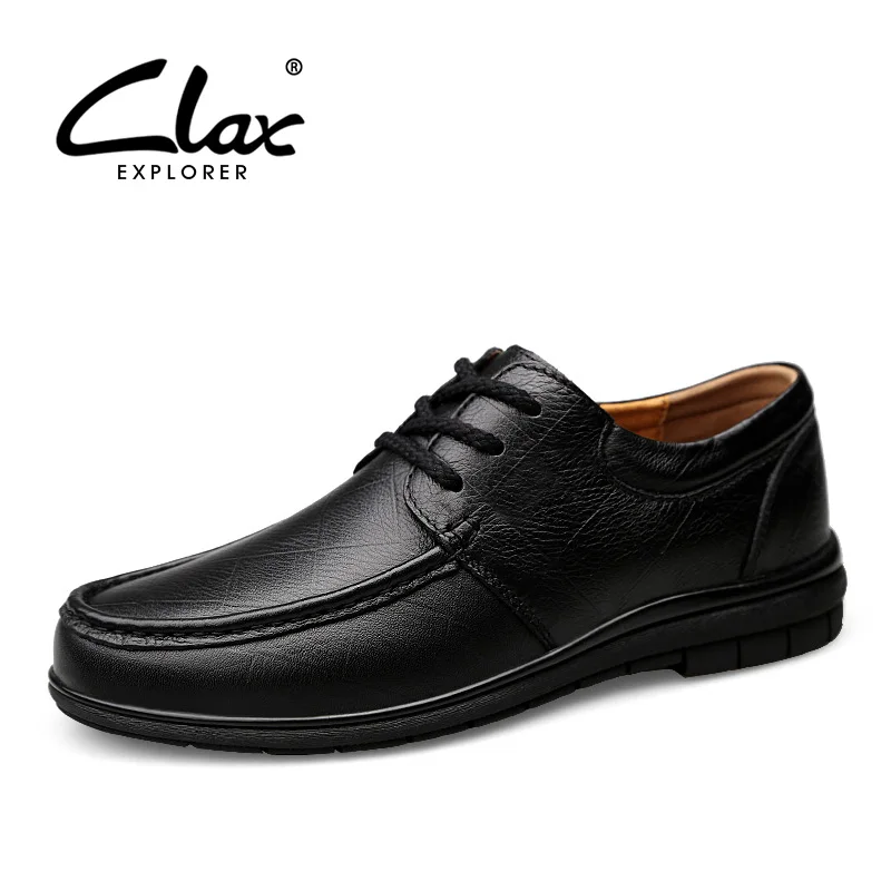 

CLAX Man Shoes 2019 Spring Autumn Mens Dress Leather Shoe Genuine Leather Male Derby Formal shoe Wedding Footwear Soft