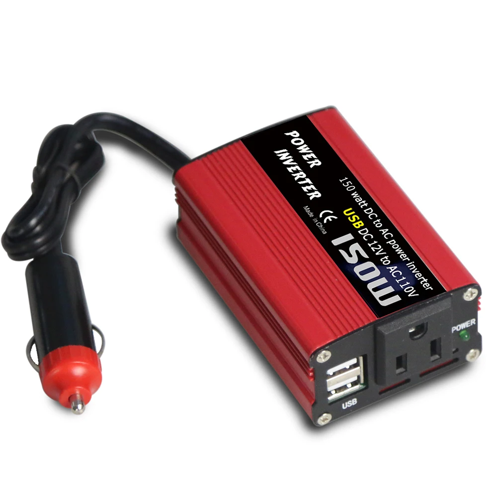 Двойной USB 150 ватт DC В AC инвертор питания 12 в 110 В/220 модифицированная
