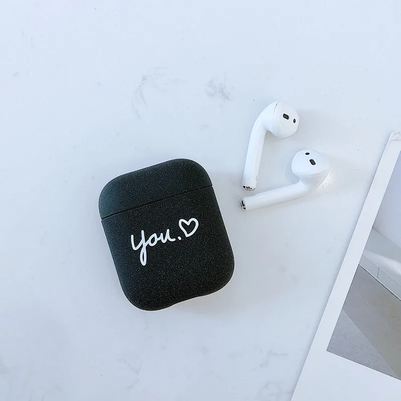 Чехол для наушников AirPods с милыми буквами Apple Airpods 2 силиконовый защитный