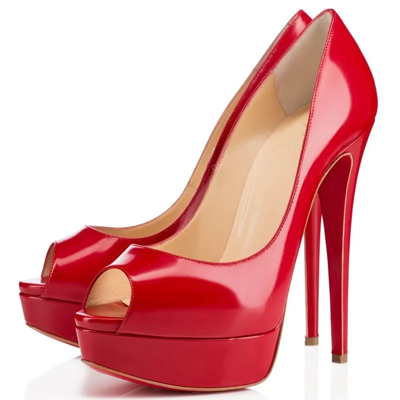 Original Intention Women Pumps New Fashion Sexy Peep Toe Thin High Heels Shoes Woman Pumps Plus US Size 4-15