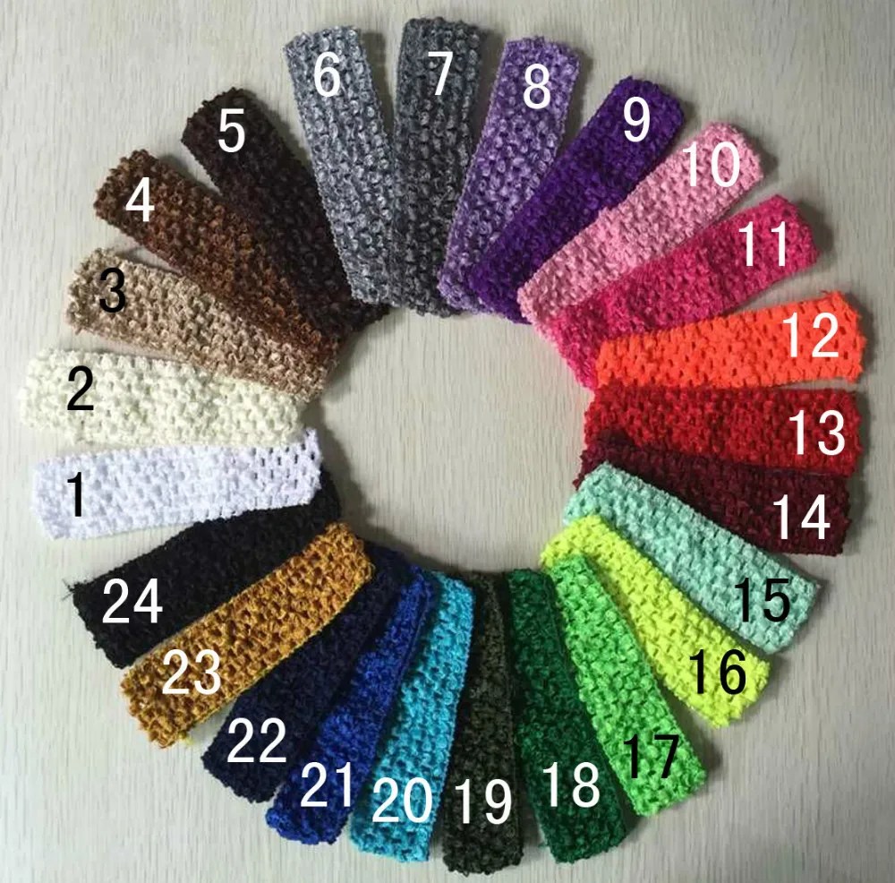 Низкая цена 4cmx15 16cm эластичная повязка на голову 24 цвета|elastic crochet headbands|crochet