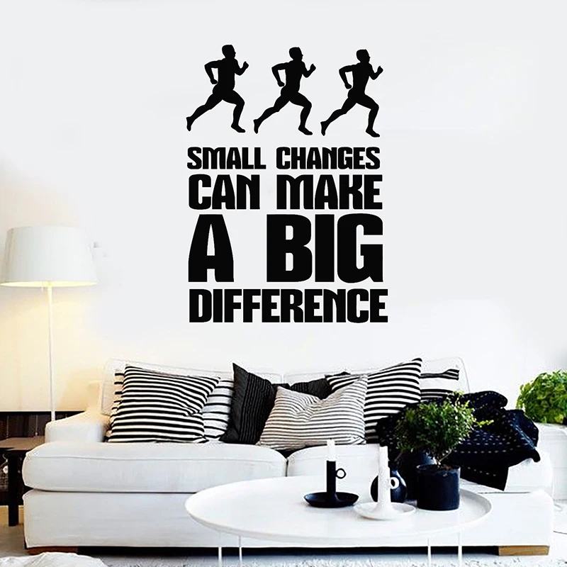 Inspiration Quote Wall Decals Fitness Motivation Wall Stickers For Gym