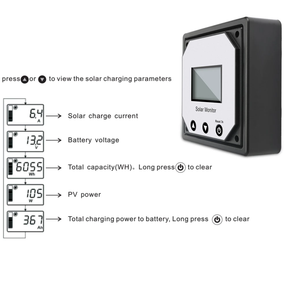 Controlador de Carga Solar para rv Solar com Cabo Olys Mppt Solar Inteligente Barco Carro pv Sensor Temperatura 20a 12 v Renovação da Casa