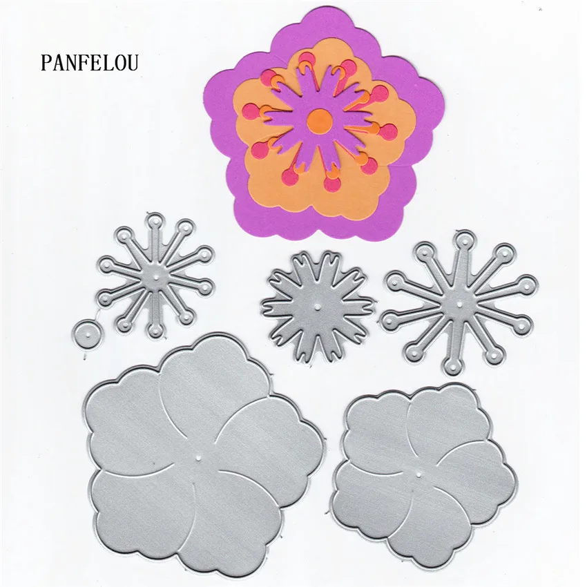 

PANFELOU Romantic plum flower paper die cutting dies metal craft Scrapbooking/DIY Christmas Easter Embossing mould cards