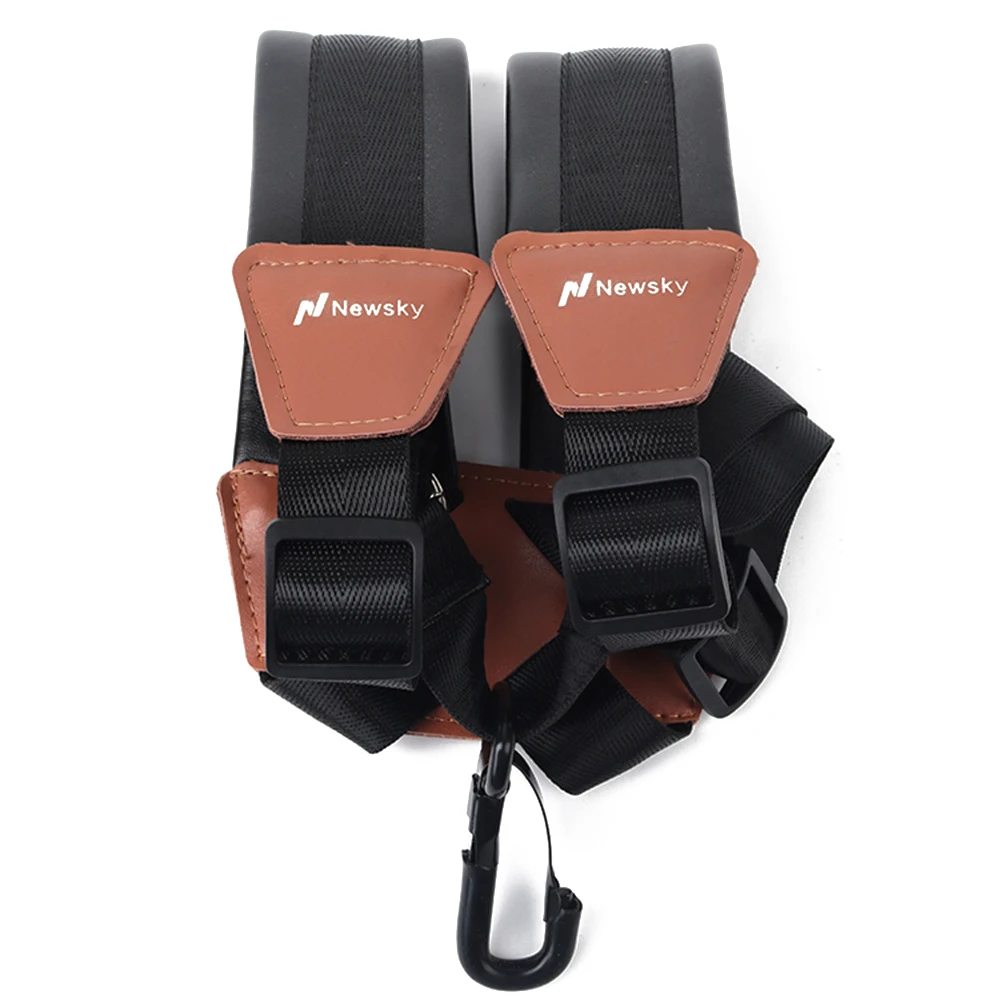 MoonEmbassy Adjustable Saxophone Strap Double Shoulder Strap with Metal Hook for Children Beginner Sax Accessories