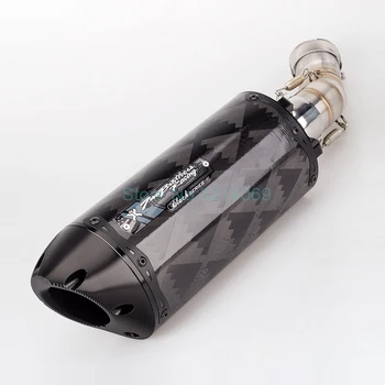 

Kawasaki Motorcycle Exhaust Pipe Muffler Set For Z900 Full System Middle Link Pipe And Universal Carbon Fiber 51mm Escape