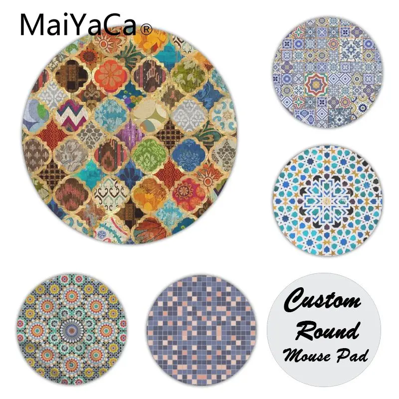 

MaiYaCa Your Own Mats Colorful Moroccan Mosaic Large Mouse pad PC Computer mat Customized MousePads Computer Laptop Mouse Mat