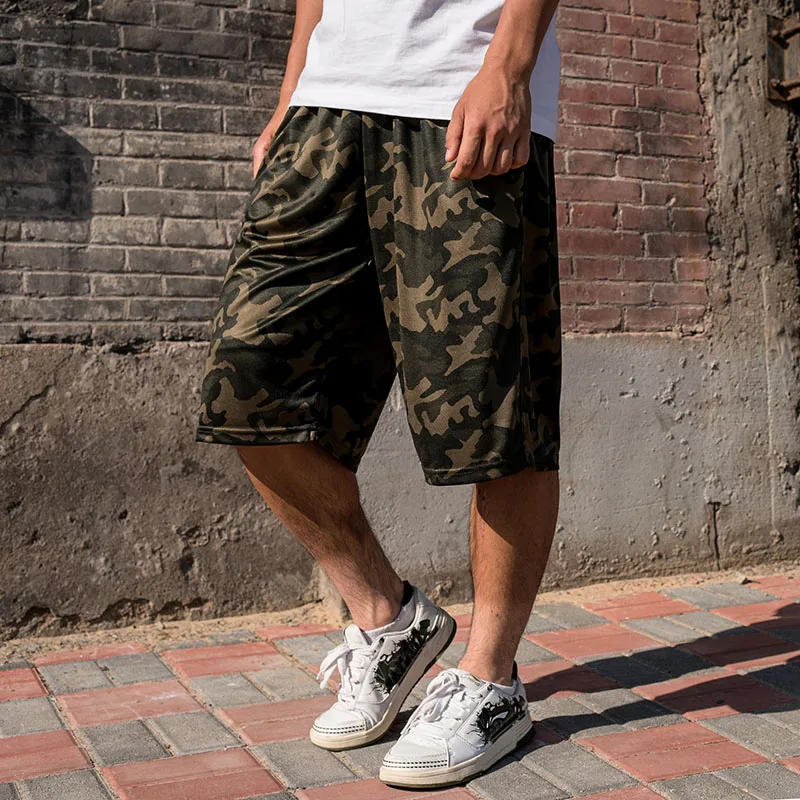 

60-120kg Mens Loose Cargo Shorts Camouflage Men Cool Fashion Summer Military Camo Short Pants Breathable Homme Cargo Shorts 4XL