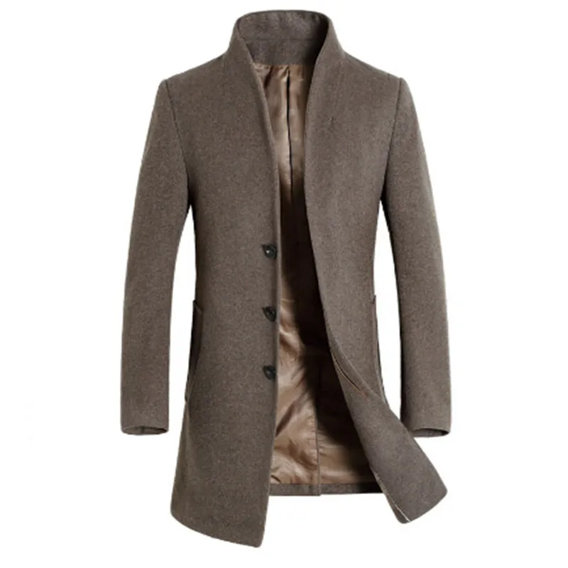 2017 Men Coat Men Overcoat Winter Jacket Windbreaker Woolen Solid Black Trench Coat Men Wool English Style 2017 Men Coat Men Overcoat Winter Jacket Windbreaker Woolen Solid Black Trench Coat Men Wool English Style