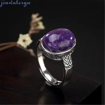 

Jinwateryu fashion Jewelry 925 silver puple crystal rings rings for women girls