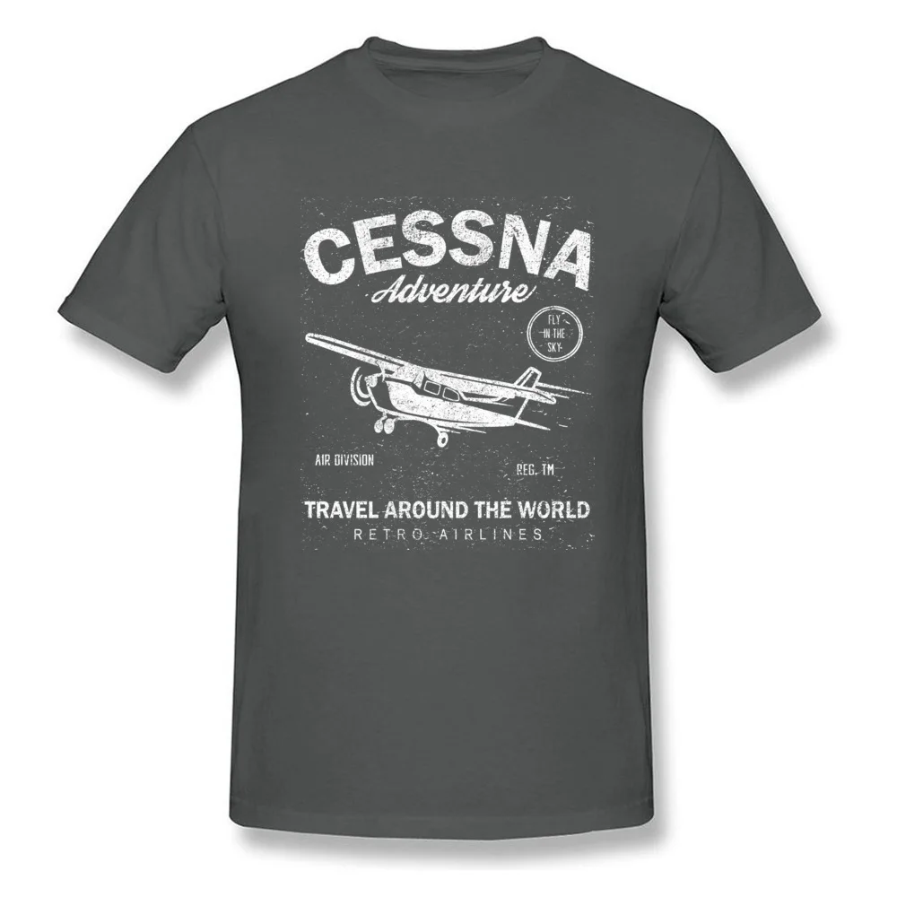 Cessna для отдыха бренд биплан футболка самолет Приключения путешествия по всему миру Винтаж футболка для мужчин Графический футболки День отца
