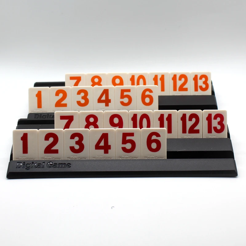 Большой размер Rummikub Israel Mahjong цифровая настольная игра для 4 игроков, 106 кирпичей, размер 2,6*3,8 см