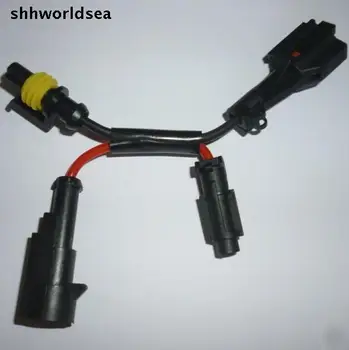 

shhworldsea 100pcs CAR HID xenon ballast small KET Round Connector cable hid bulb base adaptors socket Wires