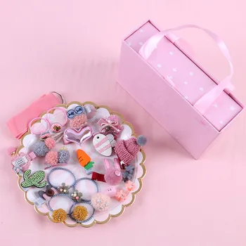 

Kids Infant Baby Girl Cartoon Headwear Hairclip Hairpin With Box Set Barrettes Orquillas Pelo Infantil Hair Clips For Girls