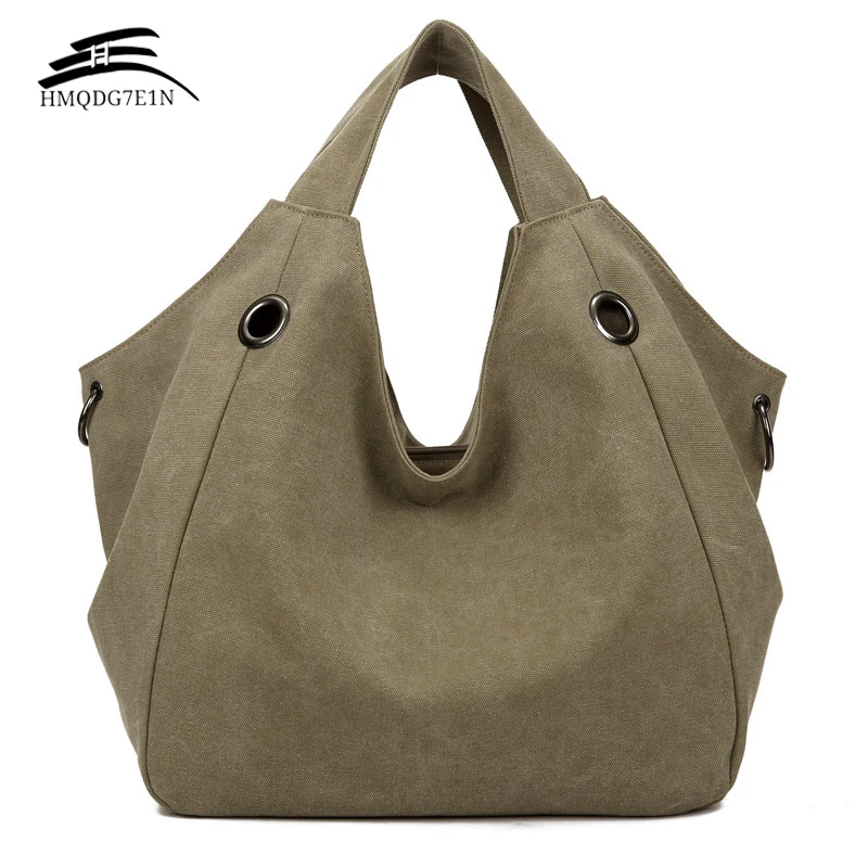 

Promotin 100%contton Women Solid Shoulder Bag Fashion Casual Canvas Hobos Handbags High Quality Large capacity Tote Bags